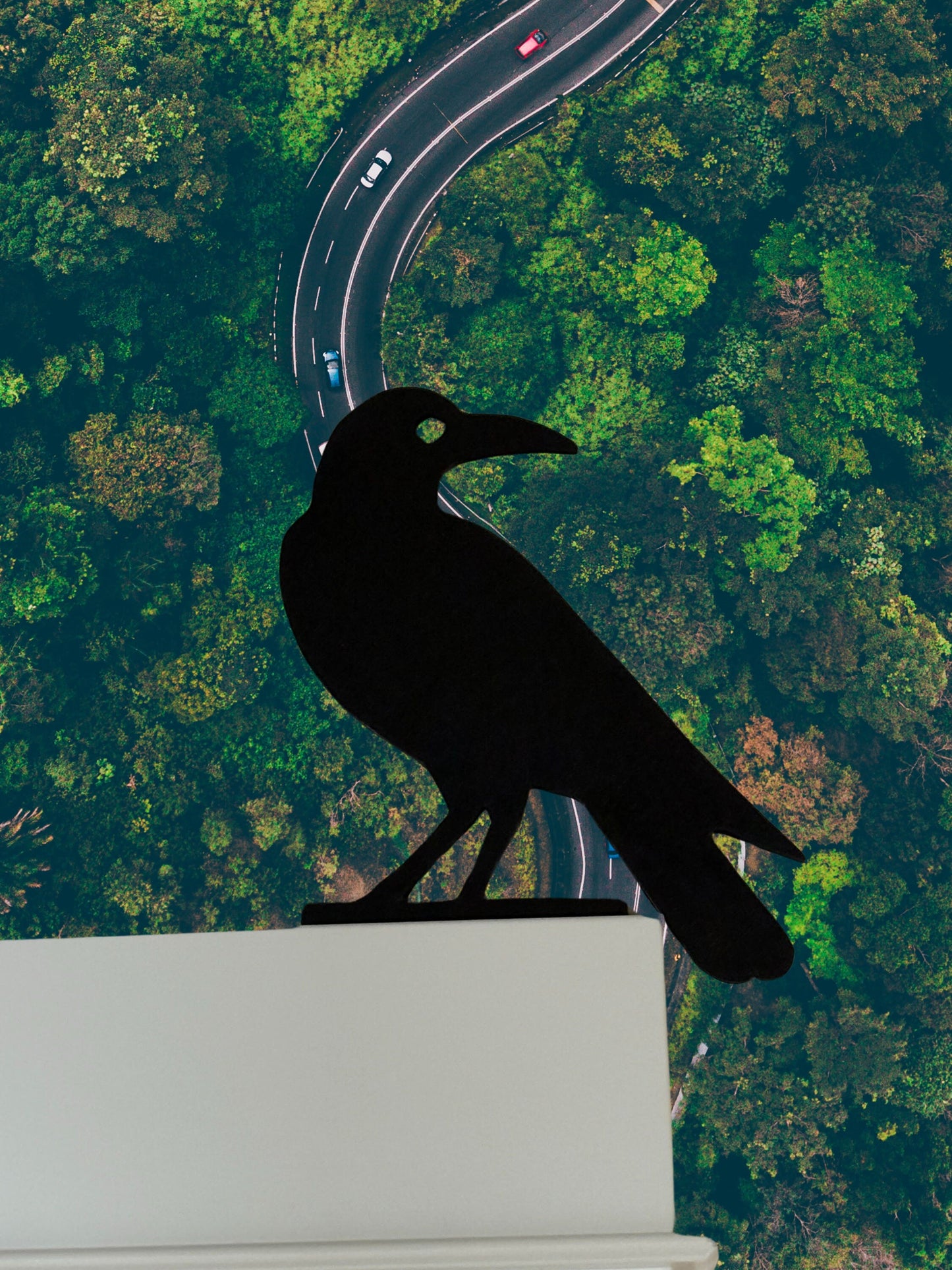 Crow door topper deep black