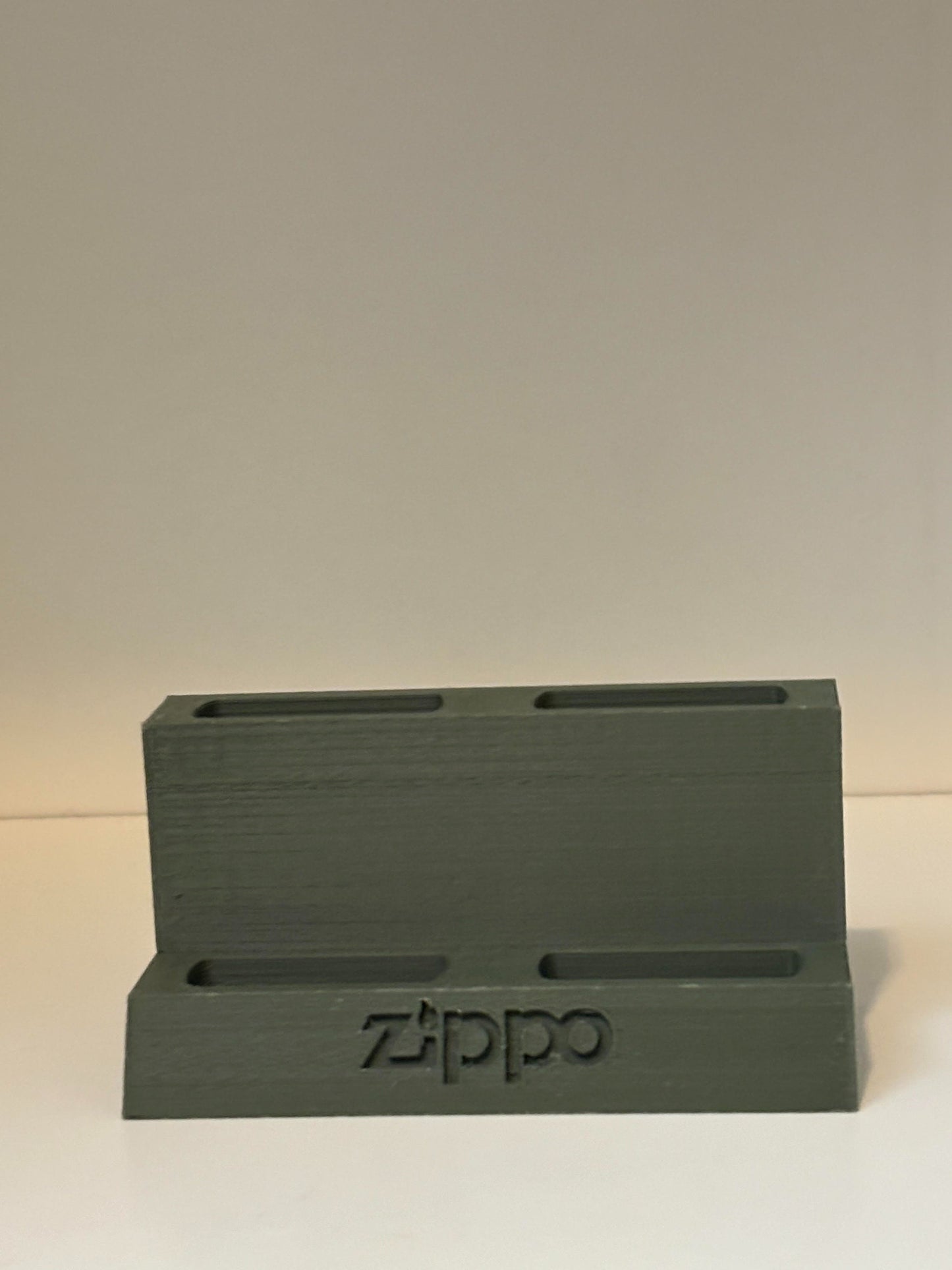 Army green 4 zippo lighter stand holder display