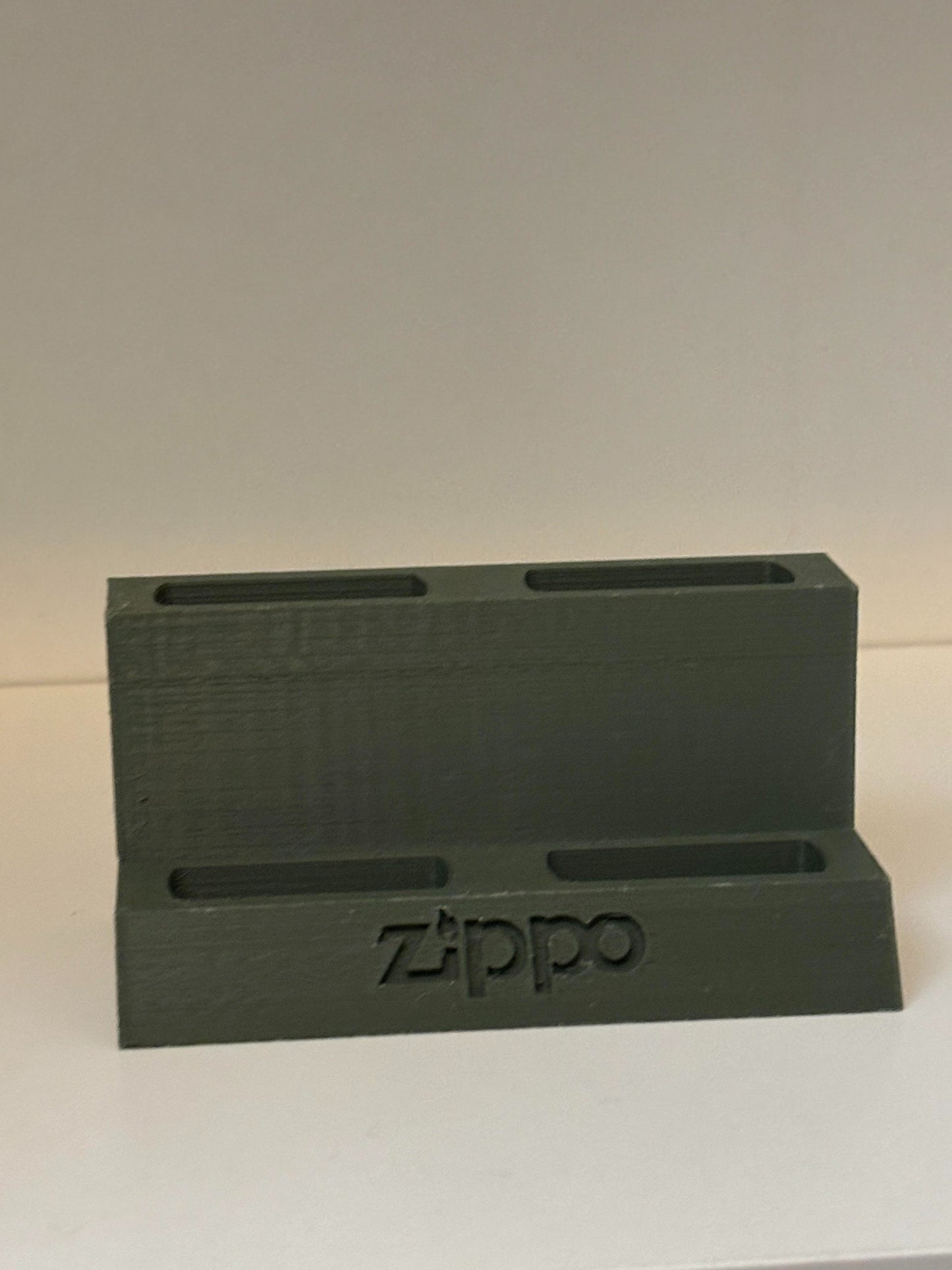 Army green 4 zippo lighter stand holder display