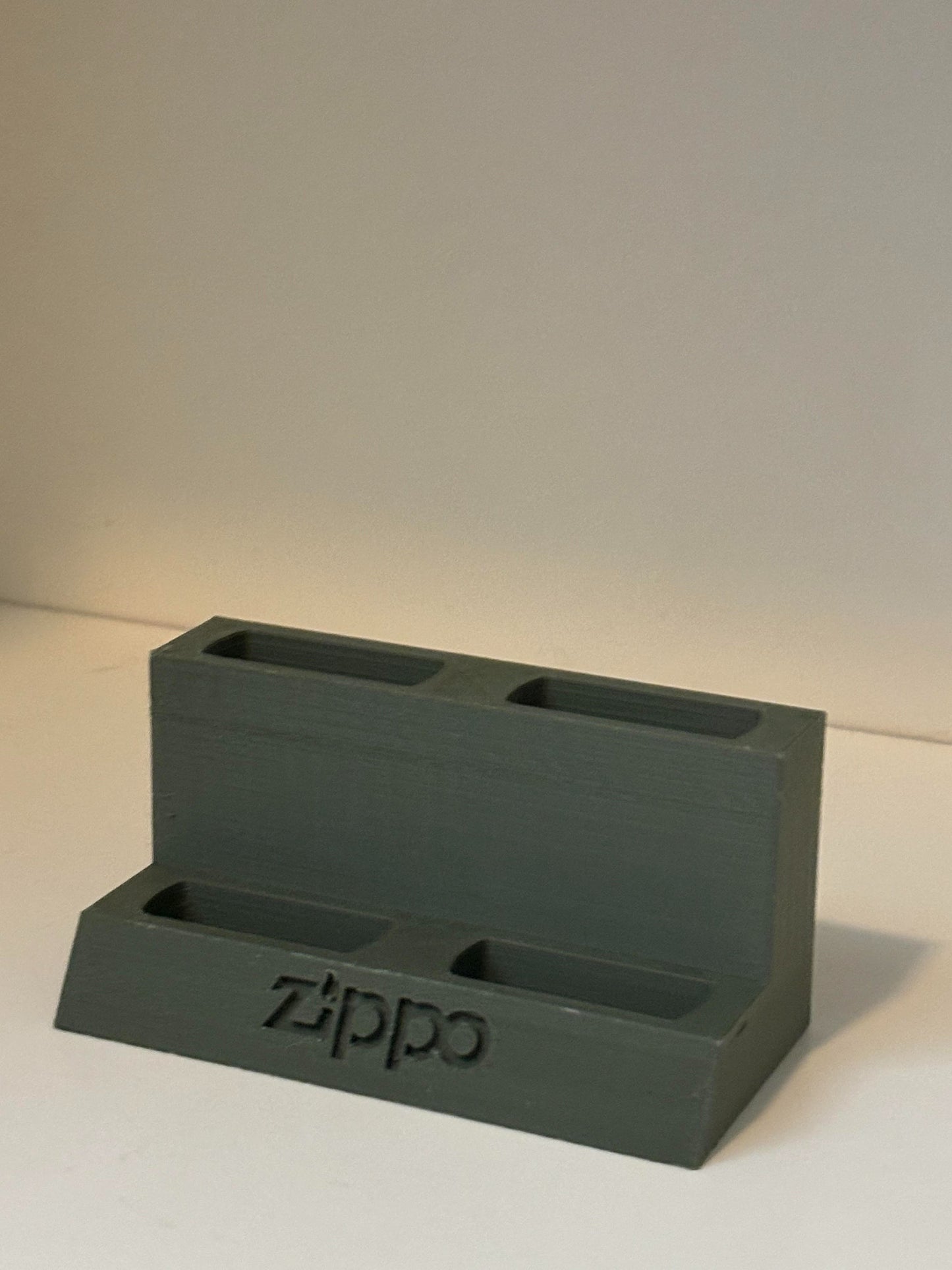 Army green 4 zippo lighter stand holder display