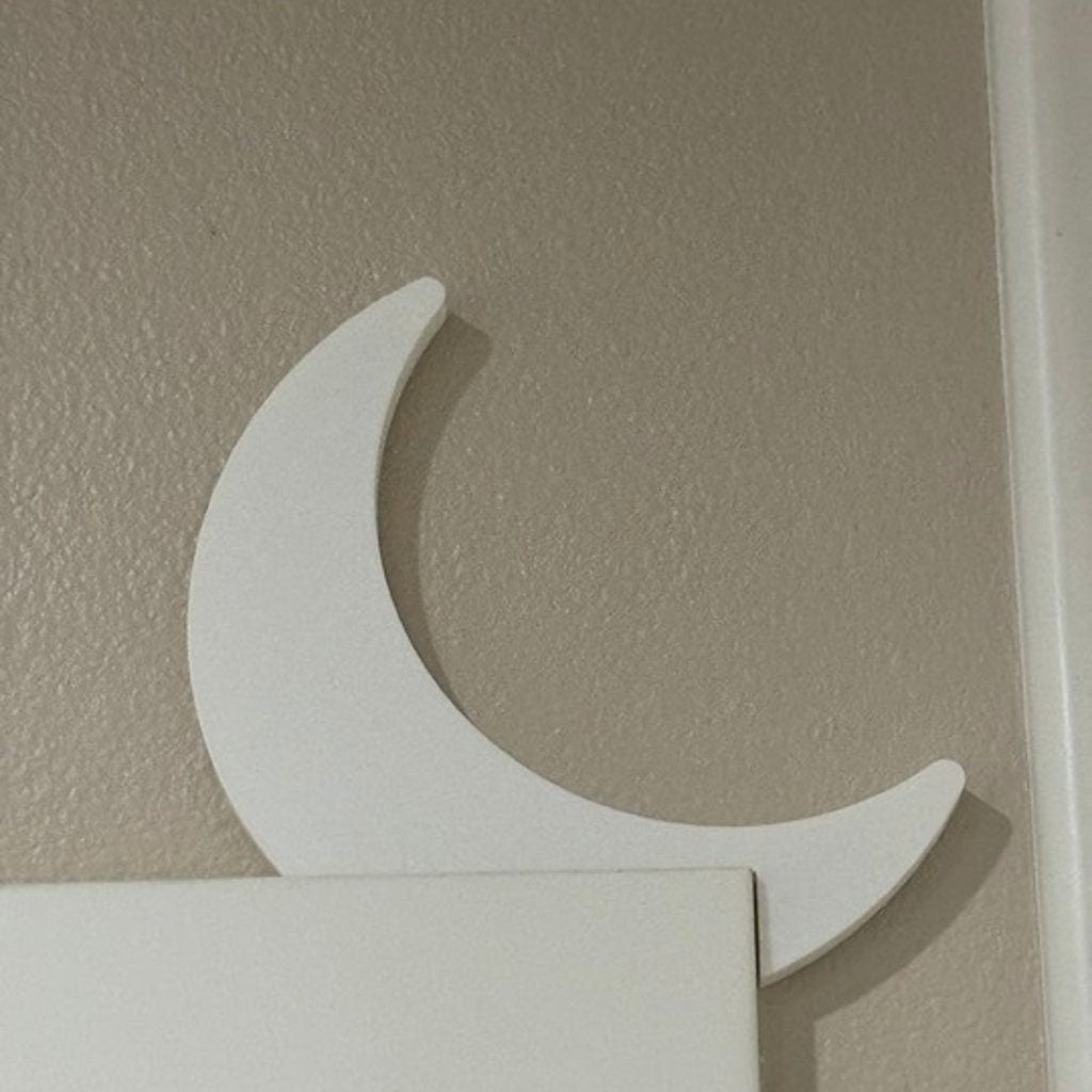 Moon Door Topper in Crescent Moon Shape – Dazzling Starlight White - BatCountryCraftsUSA