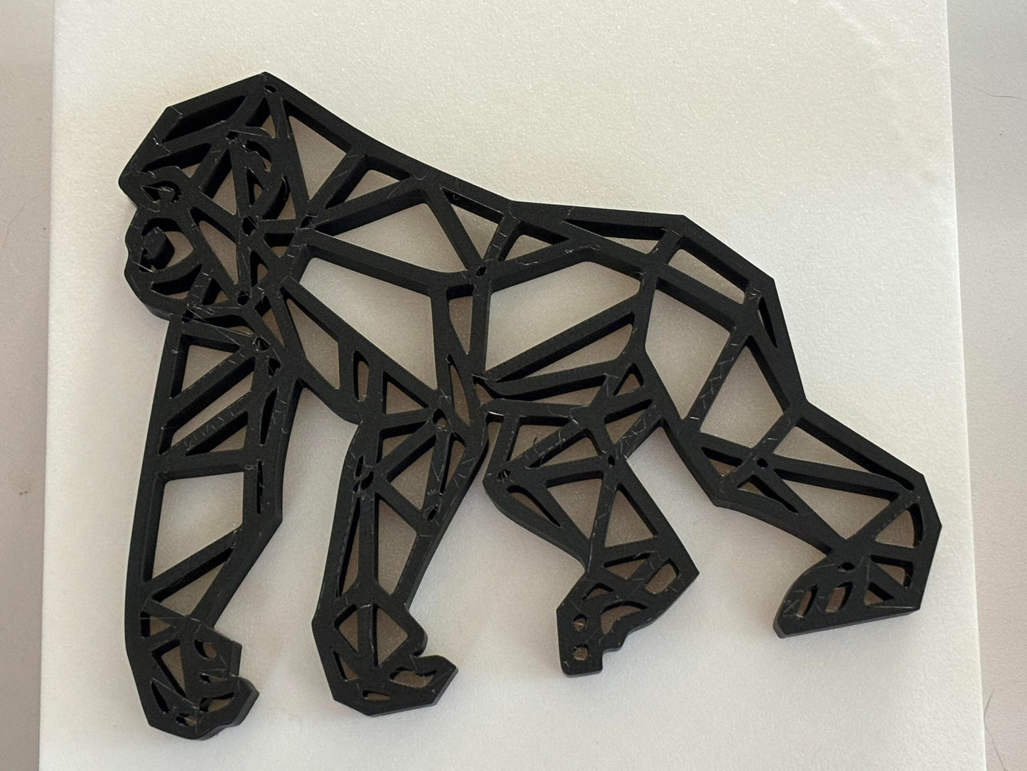 Obsidian black guerilla gorilla statue figure animal - BatCountryCraftsUSA