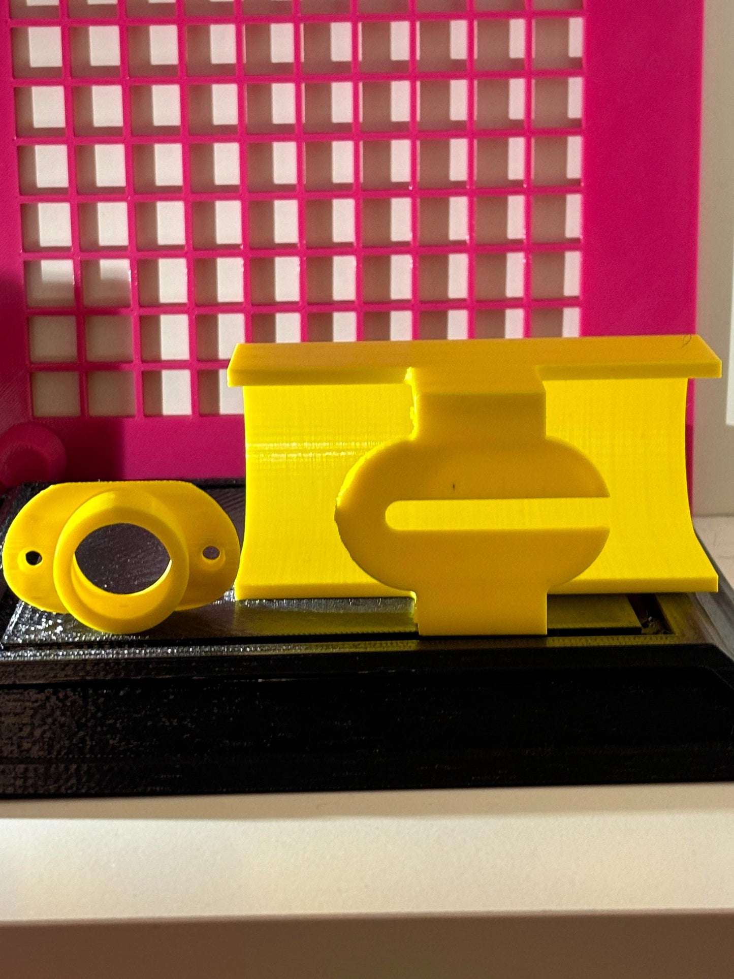 Mevo start replacement mount bracket and mevo sun shade combo in construction yellow - BatCountryCraftsUSA