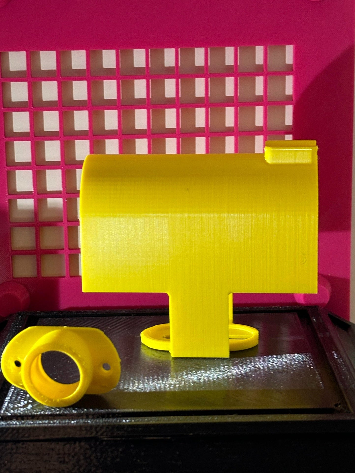 Mevo start replacement mount bracket and mevo sun shade combo in construction yellow - BatCountryCraftsUSA