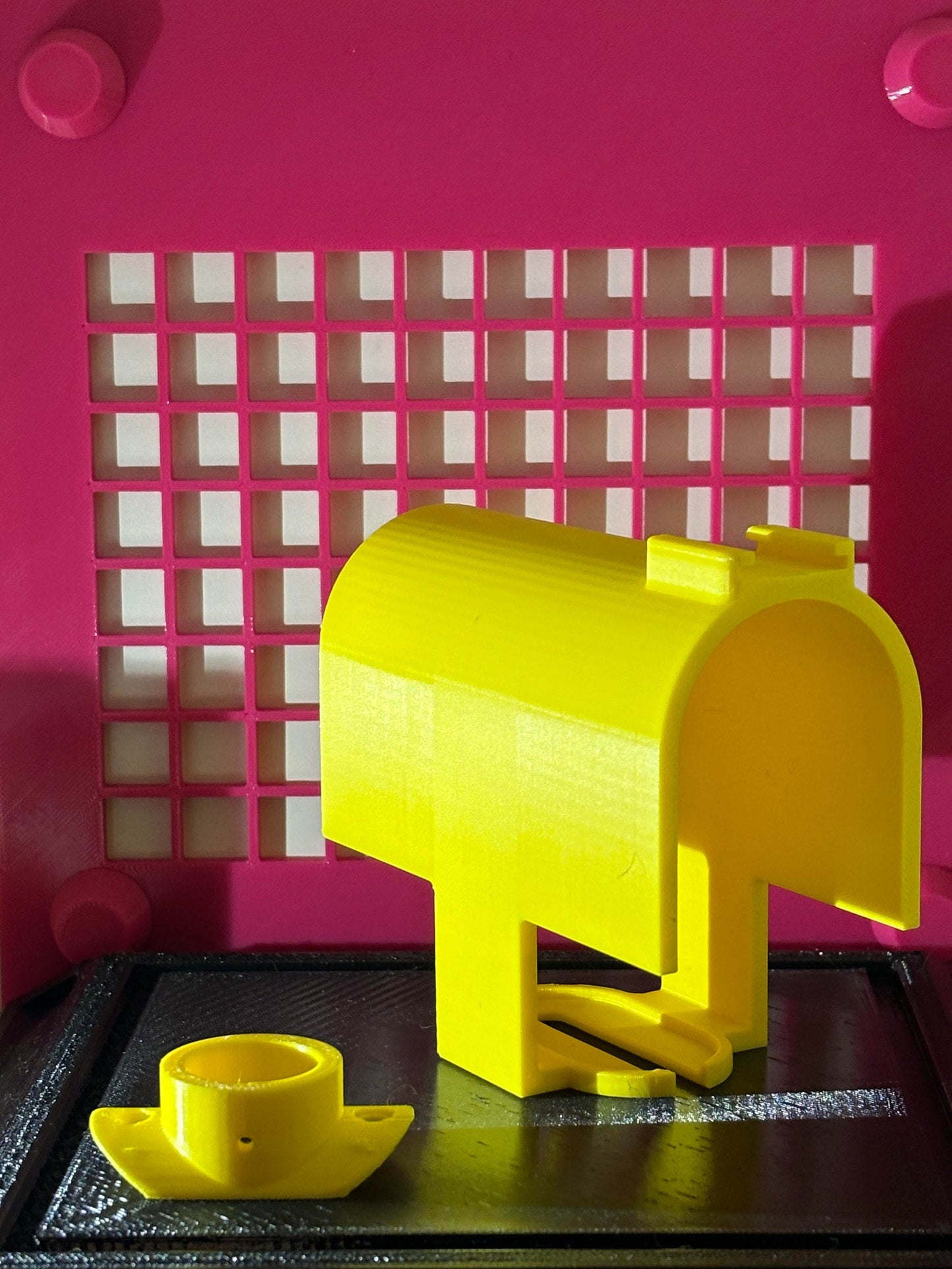 Mevo start replacement mount bracket and mevo sun shade combo in construction yellow - BatCountryCraftsUSA