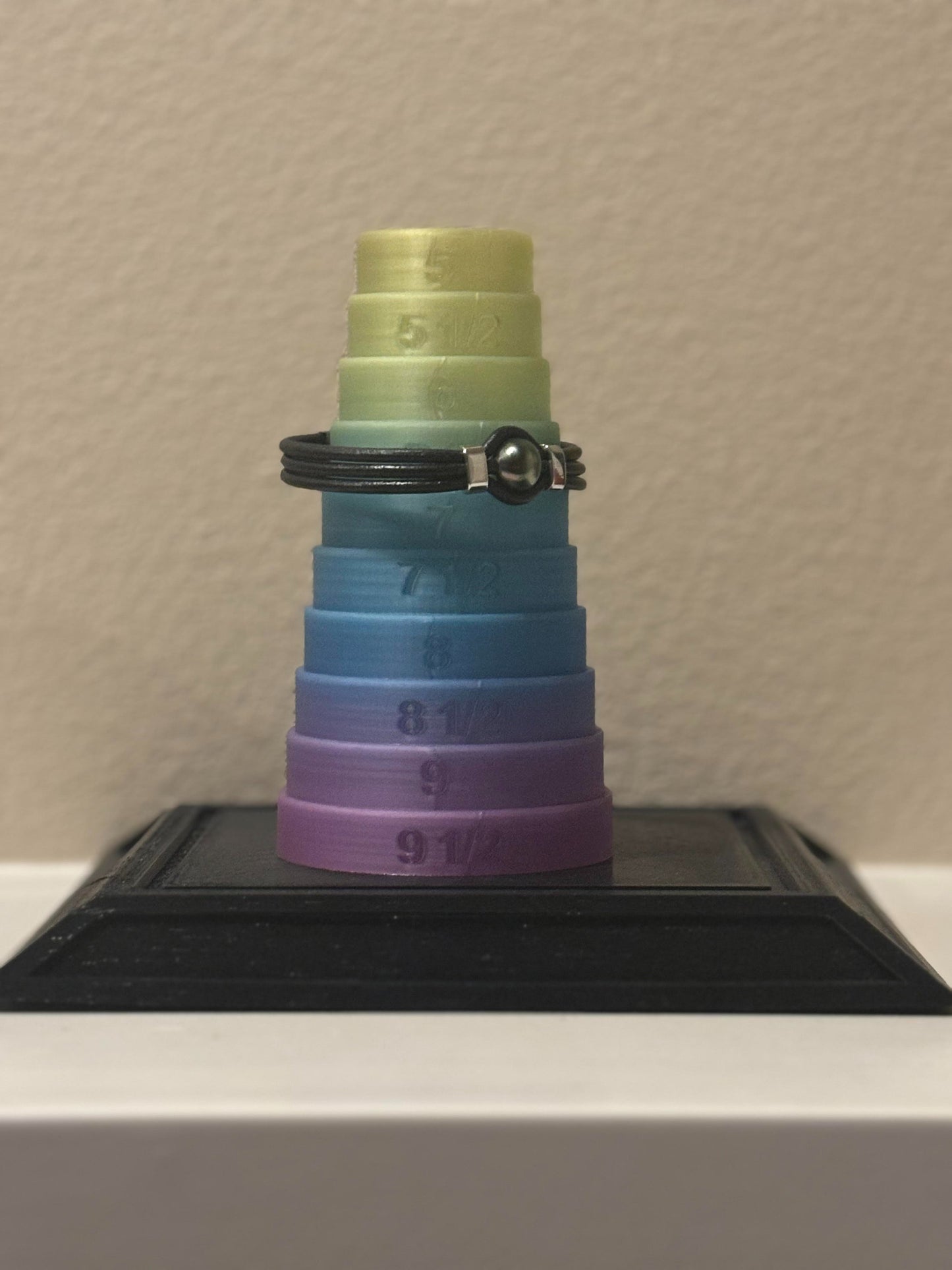 Bracelet Sizer Mandrel - Limited Edition Rainbow Pattern Jewelry Tool One of a Kind Limited Run No Two Tools the Same - BatCountryCraftsUSA