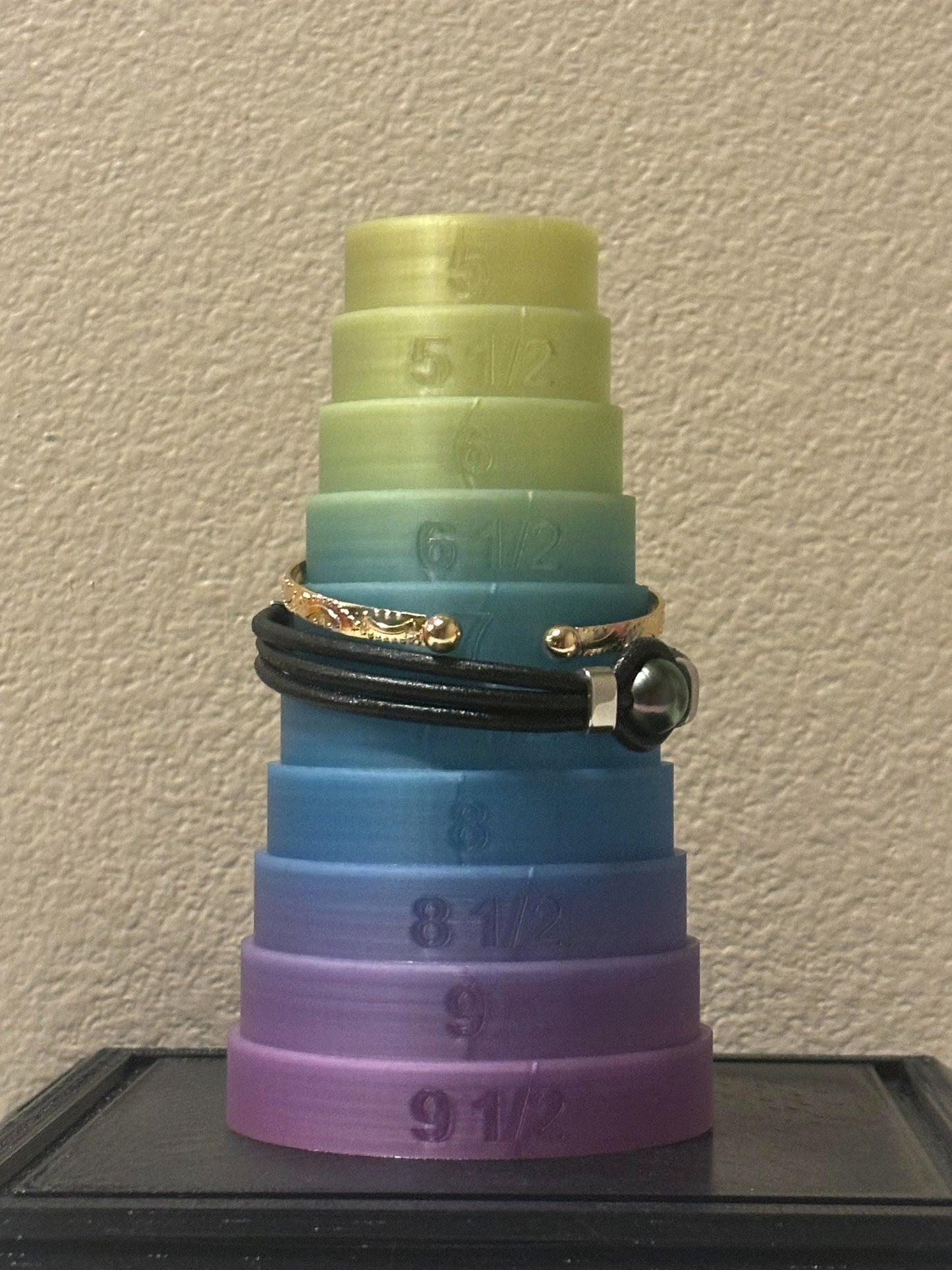 Bracelet Sizer Mandrel - Limited Edition Rainbow Pattern Jewelry Tool One of a Kind Limited Run No Two Tools the Same - BatCountryCraftsUSA