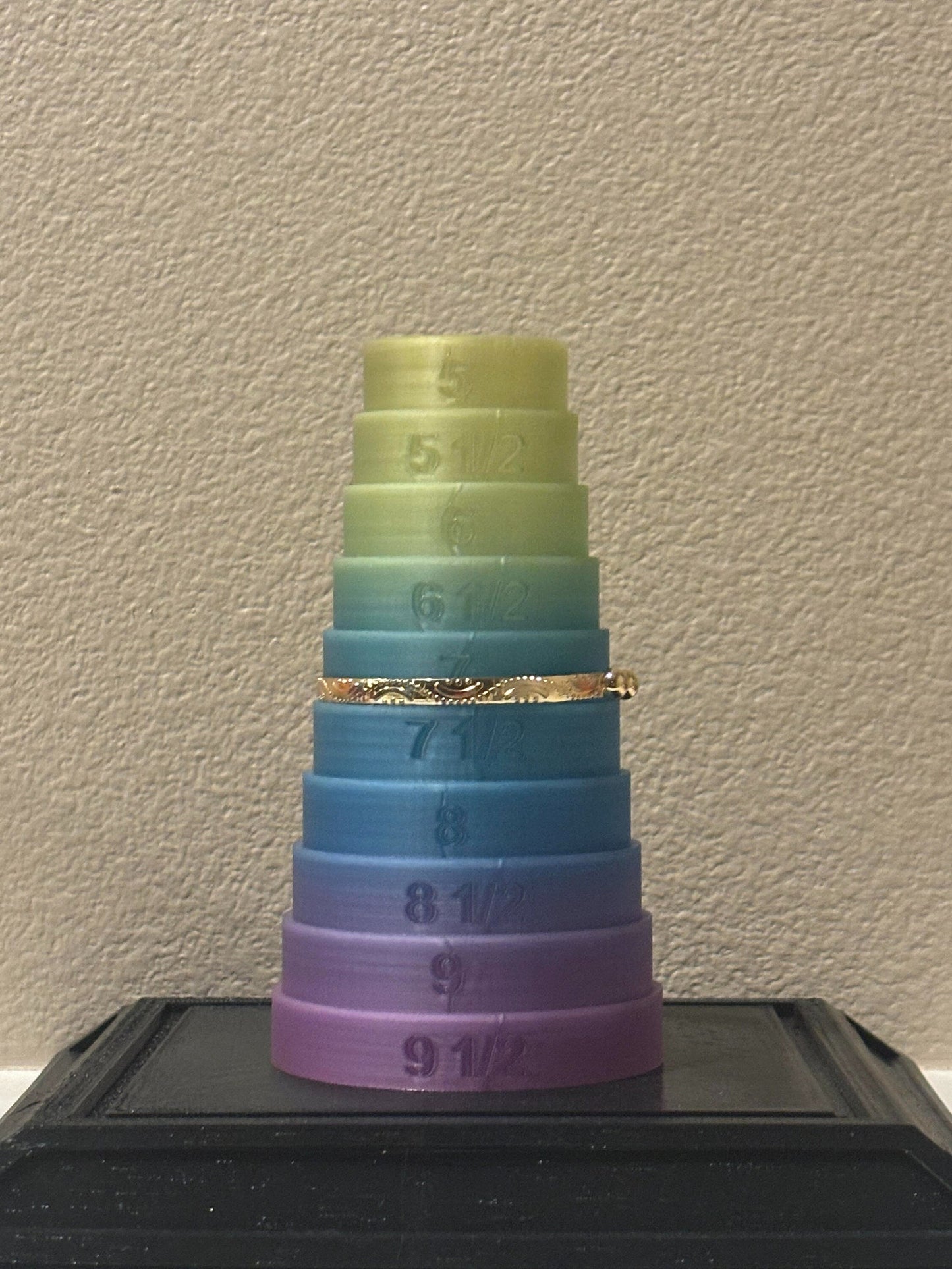 Bracelet Sizer Mandrel - Limited Edition Rainbow Pattern Jewelry Tool One of a Kind Limited Run No Two Tools the Same - BatCountryCraftsUSA