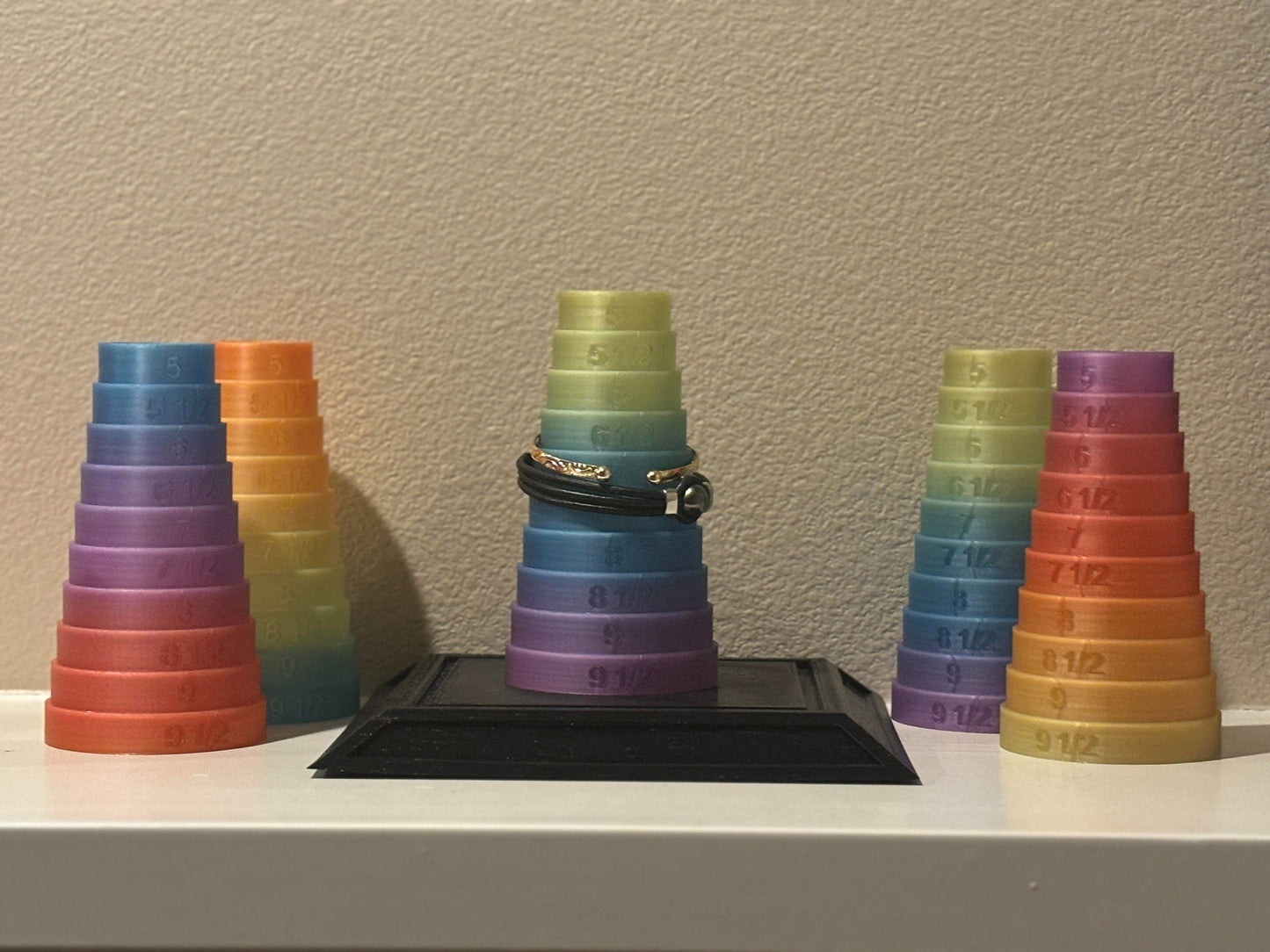 Bracelet Sizer Mandrel - Limited Edition Rainbow Pattern Jewelry Tool One of a Kind Limited Run No Two Tools the Same - BatCountryCraftsUSA
