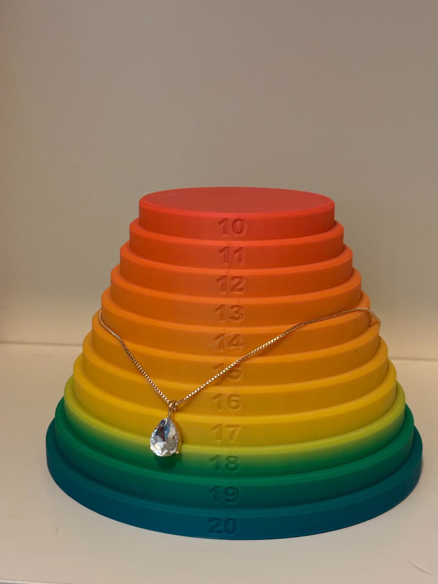 Rainbow Pride Necklace Sizer 10-20" | LGBTQ+ Jewelry Length Guide
