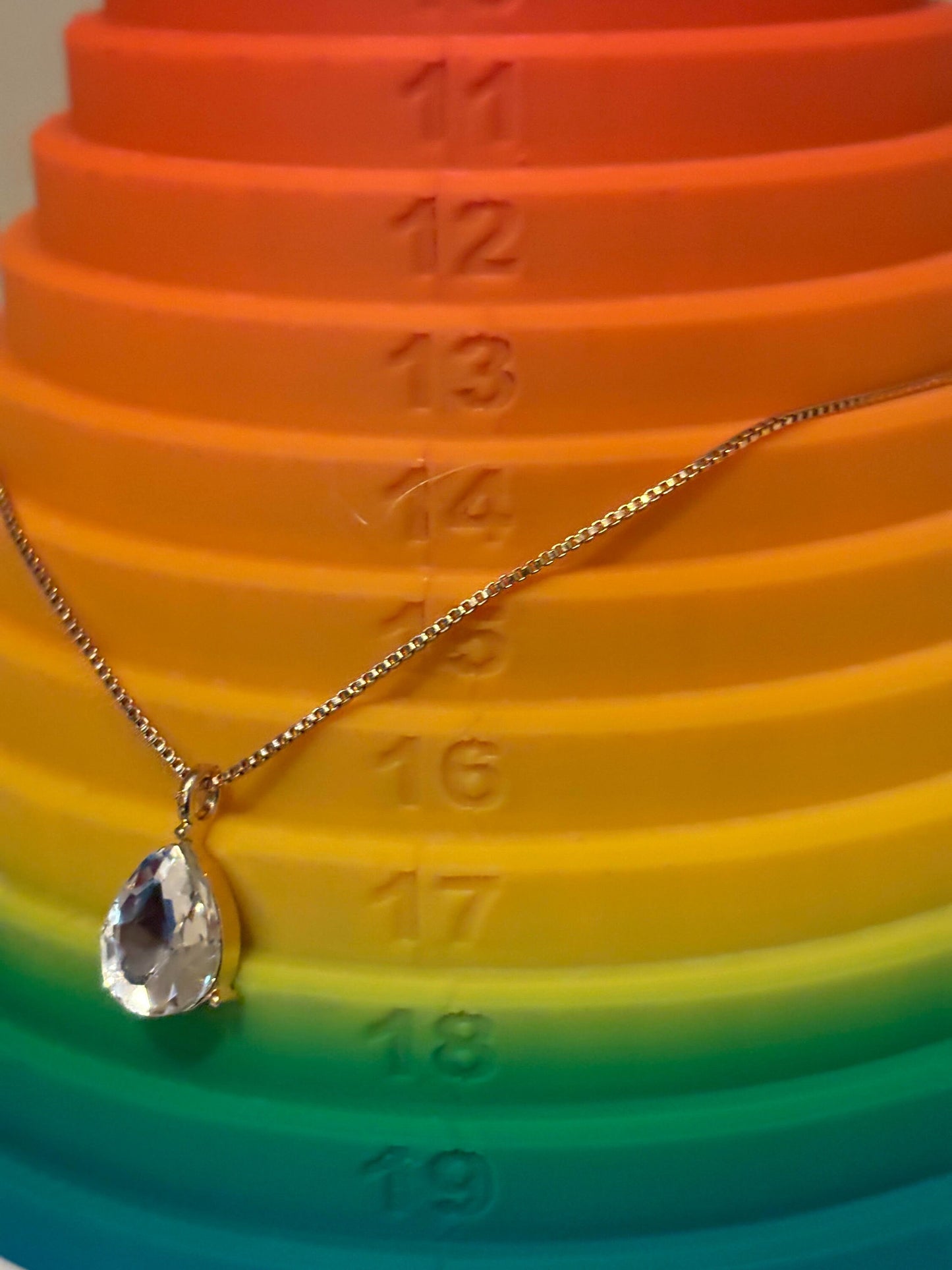 Rainbow Pride Necklace Sizer 10-20" | LGBTQ+ Jewelry Length Guide