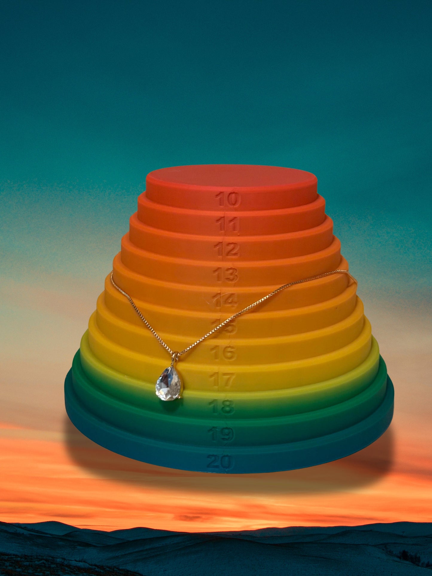 Rainbow Pride Necklace Sizer 10-20" | LGBTQ+ Jewelry Length Guide