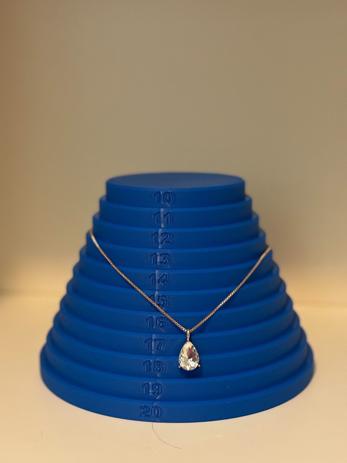 Royal Blue Necklace Sizer 10-20" | Jewelry Length Measuring Tool