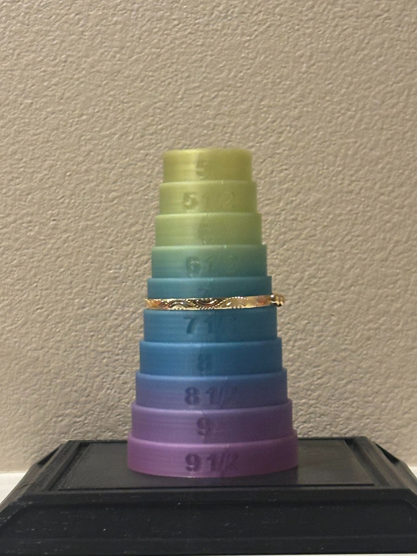 Bracelet Sizer Mandrel - Limited Edition Rainbow Pattern Jewelry Tool One of a Kind Limited Run No Two Tools the Same - BatCountryCraftsUSA
