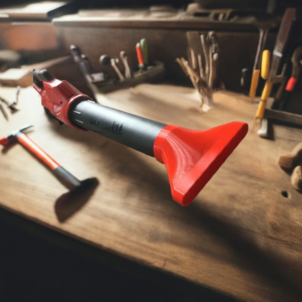Milwaukee M18 Blower Nozzle | Boost Leaf Blower Performance & Reach | Custom Tool Accessory for Yard Gutter Cleanup | Stubby Design - BatCountryCraftsUSA