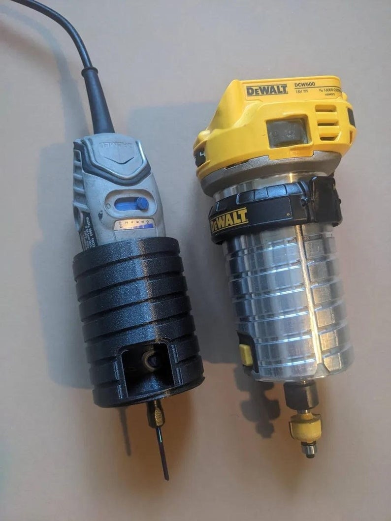 Dremel 3000 Adapter for Classic DeWalt Router Attachments - Expand Your Rotary Tool's Capabilities - BatCountryCraftsUSA