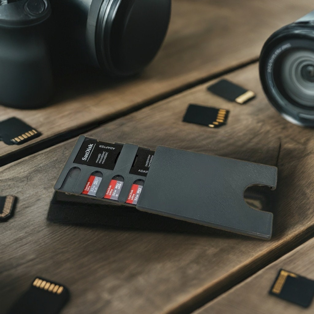 Durable SD/MicroSD Card Case – Shockproof, Waterproof, and Portable Storage Solution - BatCountryCraftsUSA