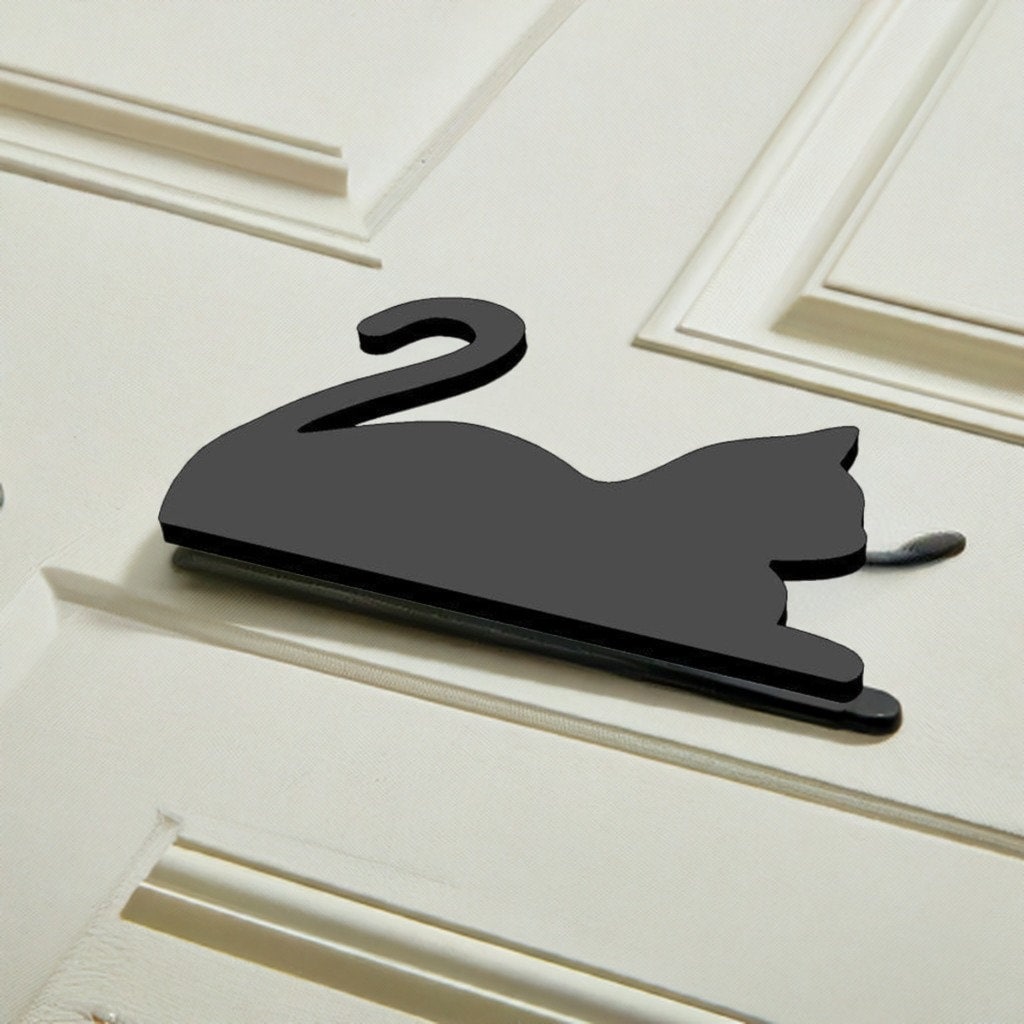 Halloween Black Cat Door Topper Sitting | Spooky Home Decor | Feline Accent 2025 - BatCountryCraftsUSA
