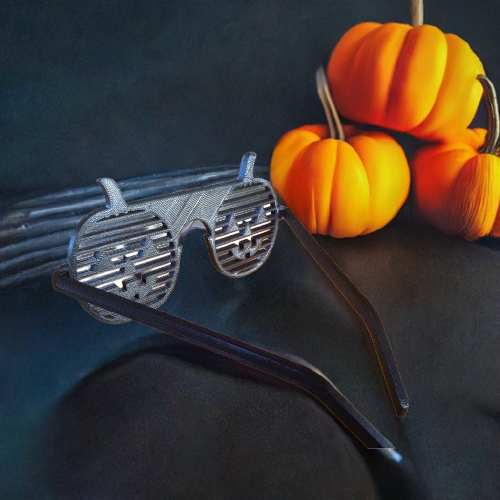 Jack-O-Lantern Party Glasses | Spooky Costume Accessory | Halloween Fun 2025 - BatCountryCraftsUSA