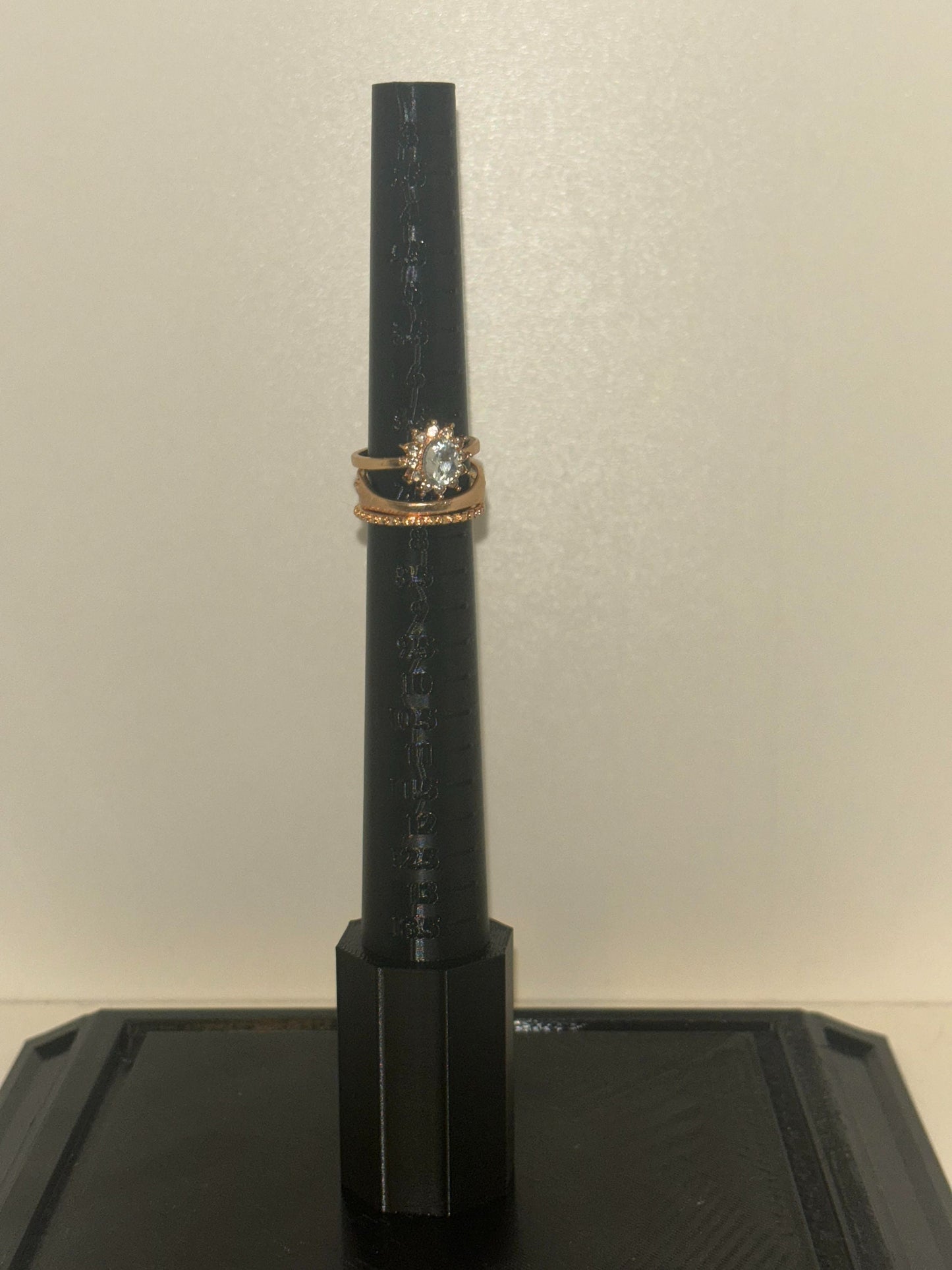 Jet Black Ring Size Tool: Jet Black Finger Gauge for DIY Jewelry Sizing