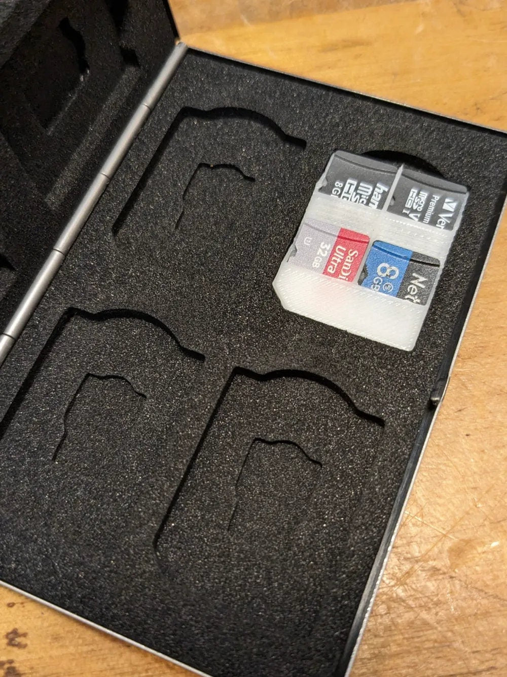 Quad microSD Card Holder - Compact Storage for Four microSD Cards, SD Card Size - BatCountryCraftsUSA