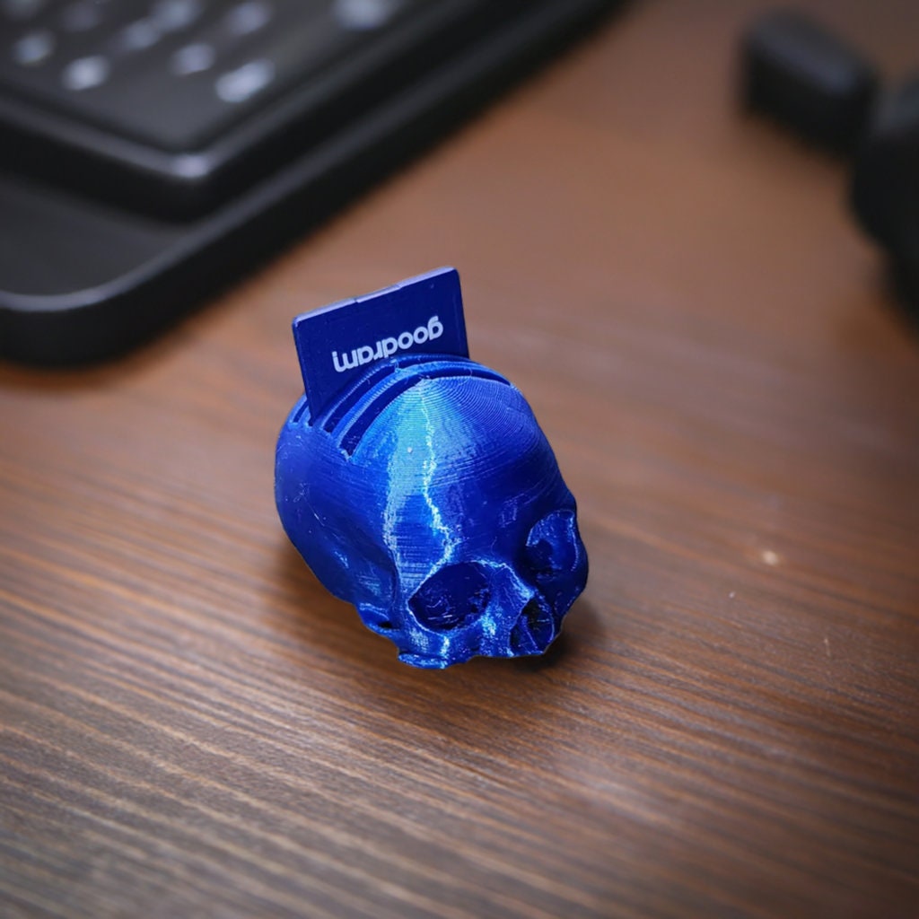Skull SD Card Holder - Spooky Storage for Your Memory Cards - BatCountryCraftsUSA