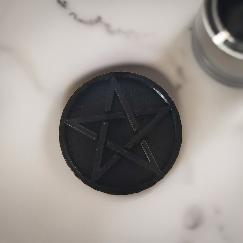 Pentagram Coasters - Gothic Drinkware for Spooky Vibes - BatCountryCraftsUSA