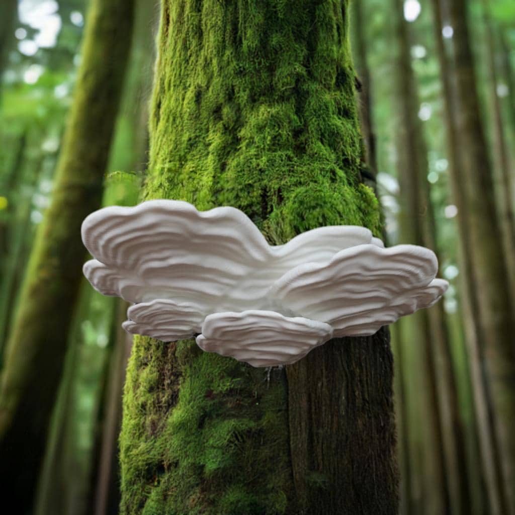 Mushroom Floating Shelf Stereum Ostrea Wall Shelf | Cottagecore Plant Stand | Whimsical Fungi Display | Nature Home Decor Woodland Wall Art - BatCountryCraftsUSA