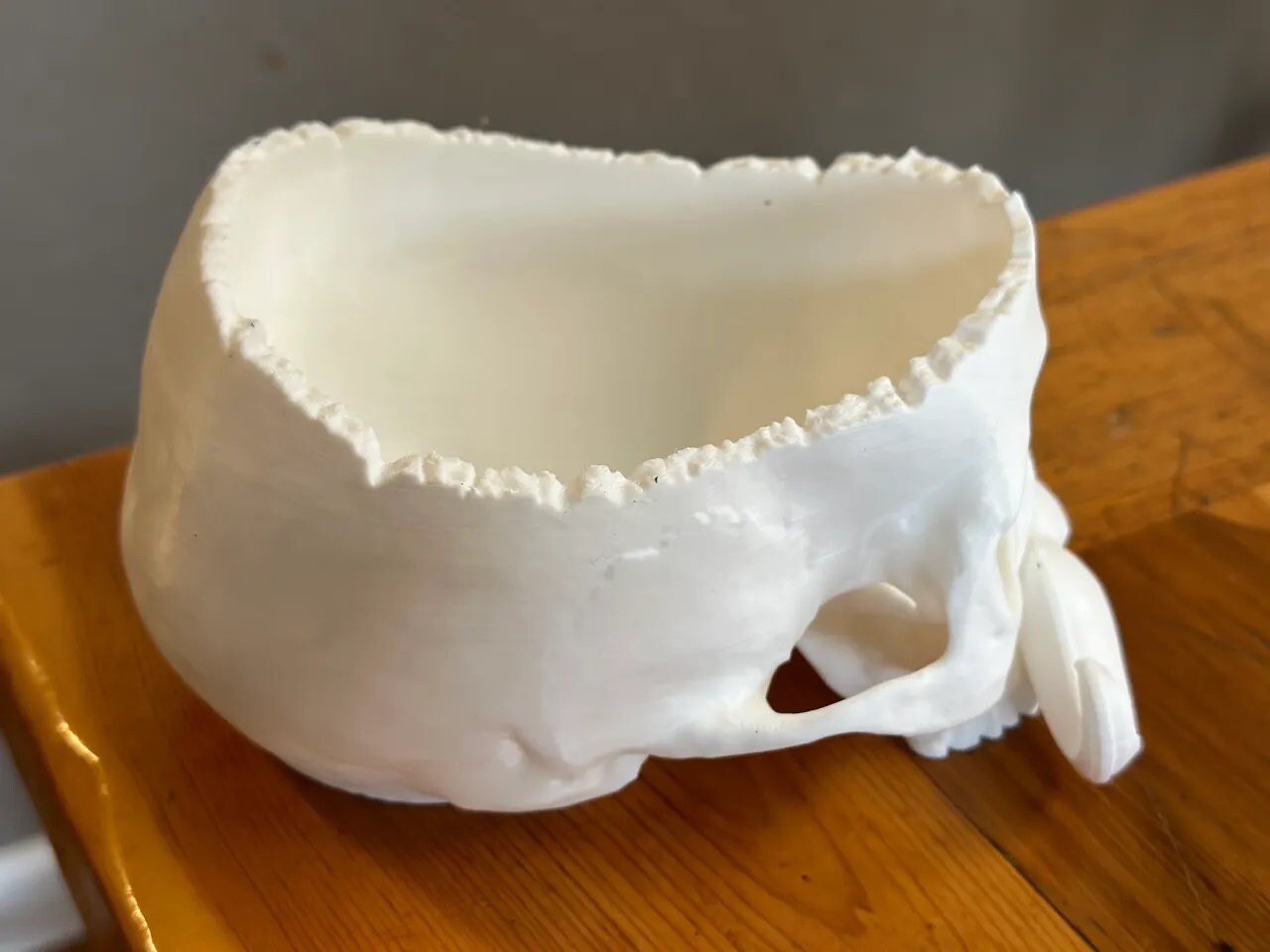 Skull with Mustache Bowl: Quirky Halloween Decor | Spooky-Fun Catch-All - BatCountryCraftsUSA
