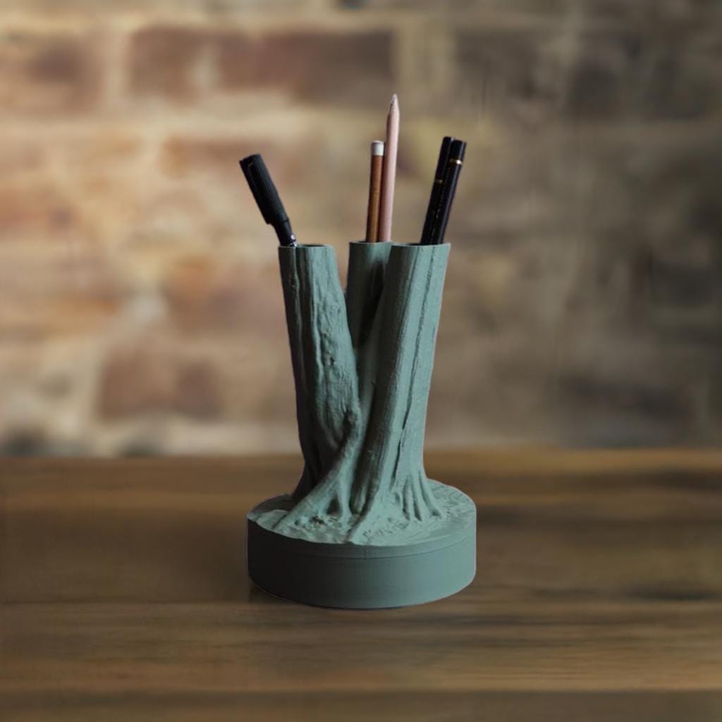 Tree Pencil Holder | Wood Desk Organizer | Office Storage | Art Supply Stand | Work Space Decor | Nature Desk Tidy - BatCountryCraftsUSA