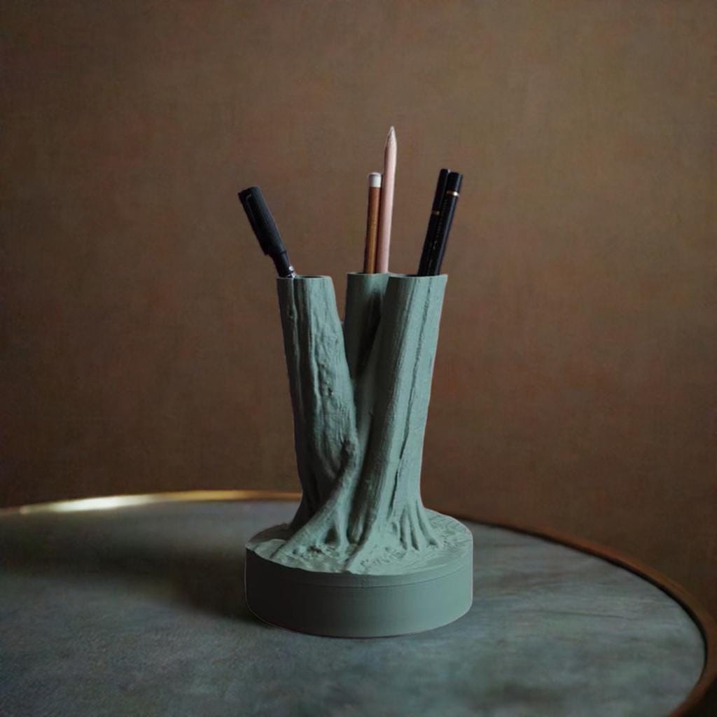 Tree Pencil Holder | Wood Desk Organizer | Office Storage | Art Supply Stand | Work Space Decor | Nature Desk Tidy - BatCountryCraftsUSA