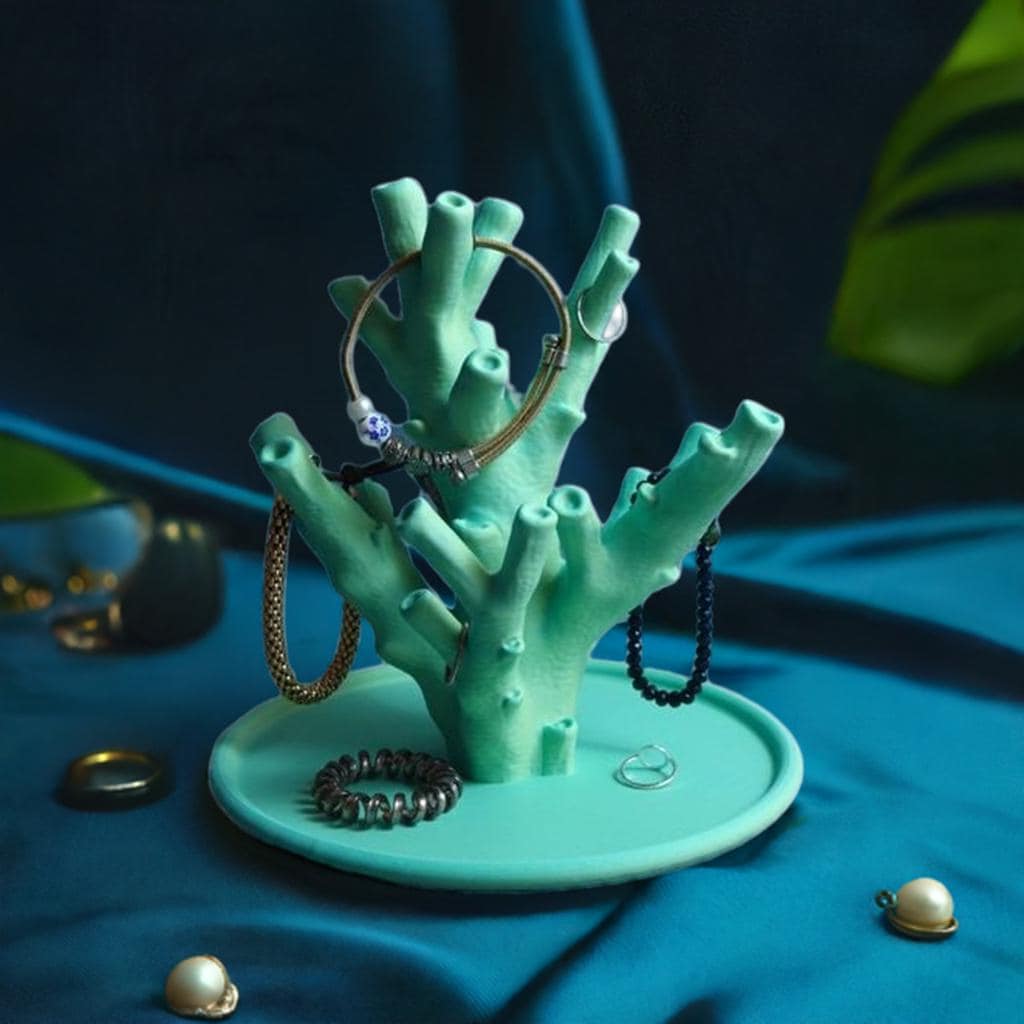 Coral Jewelry Stand | Ring Holder Display | Ocean Theme Decor | Sea Art Storage | Necklace Tree | Beach Gift Box - BatCountryCraftsUSA