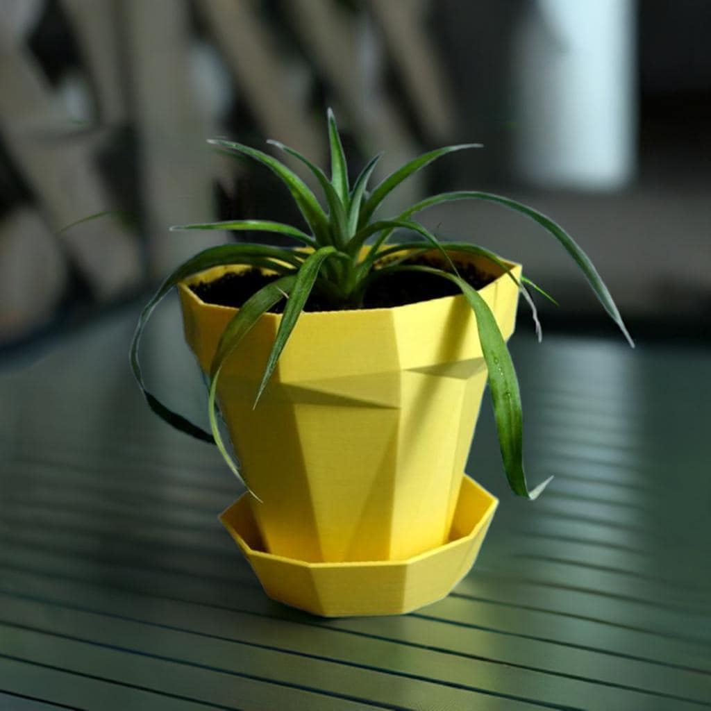 Glitch Planter | Modern Plant Pot | Tech Decor | Geek Garden Gift | Cyber Home Art | Unique Plant Stand - BatCountryCraftsUSA