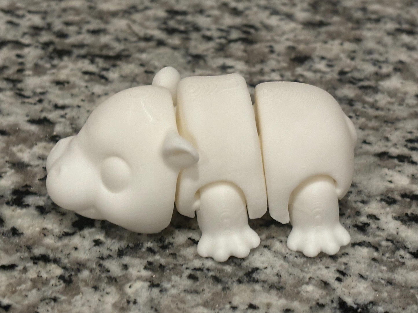 Moo Deng the Hippo Paintable Articulated Hippo - Poseable Desk Decor, DIY Paint Kit, Flexible 3D Printed Figurine, Custom Gift, 4 Sizes - BatCountryCraftsUSA