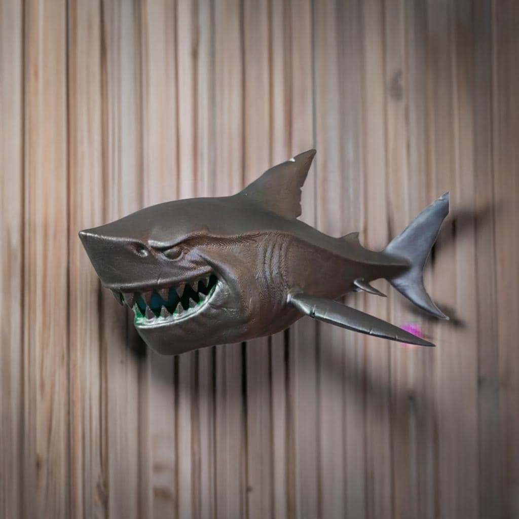 Shark Wall Decor | Ocean Nursery Art | Beach Room Decor | Nautical Sea Life Hook | Bathroom Art - BatCountryCraftsUSA
