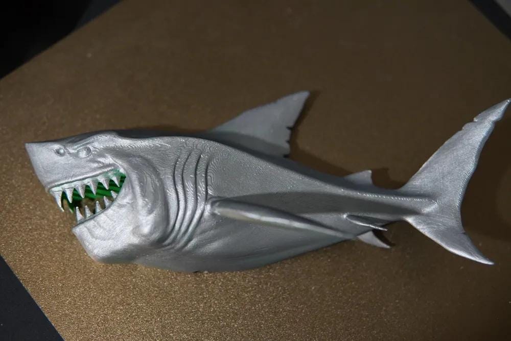 Shark Wall Decor | Ocean Nursery Art | Beach Room Decor | Nautical Sea Life Hook | Bathroom Art - BatCountryCraftsUSA