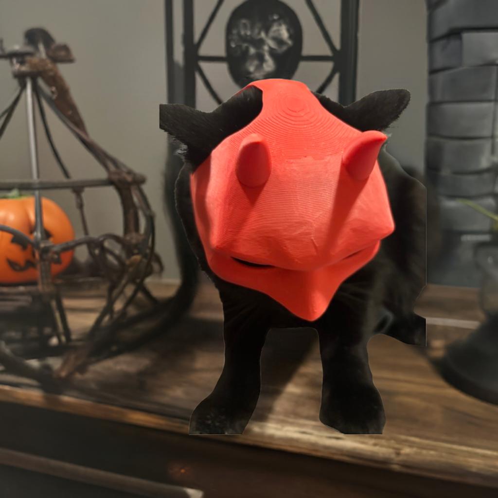 Devil Cat Mask | Pet Costume | Halloween Cat Outfit | Superhero Cosplay Mask | Funny Cat Accessories | Costume for Cats | Kitty Dress Up - BatCountryCraftsUSA