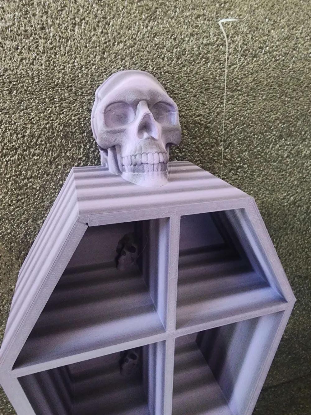 Coffin Shelf – Gothic-Inspired Wall Display for Spooky Halloween Decor and Trinkets - BatCountryCraftsUSA