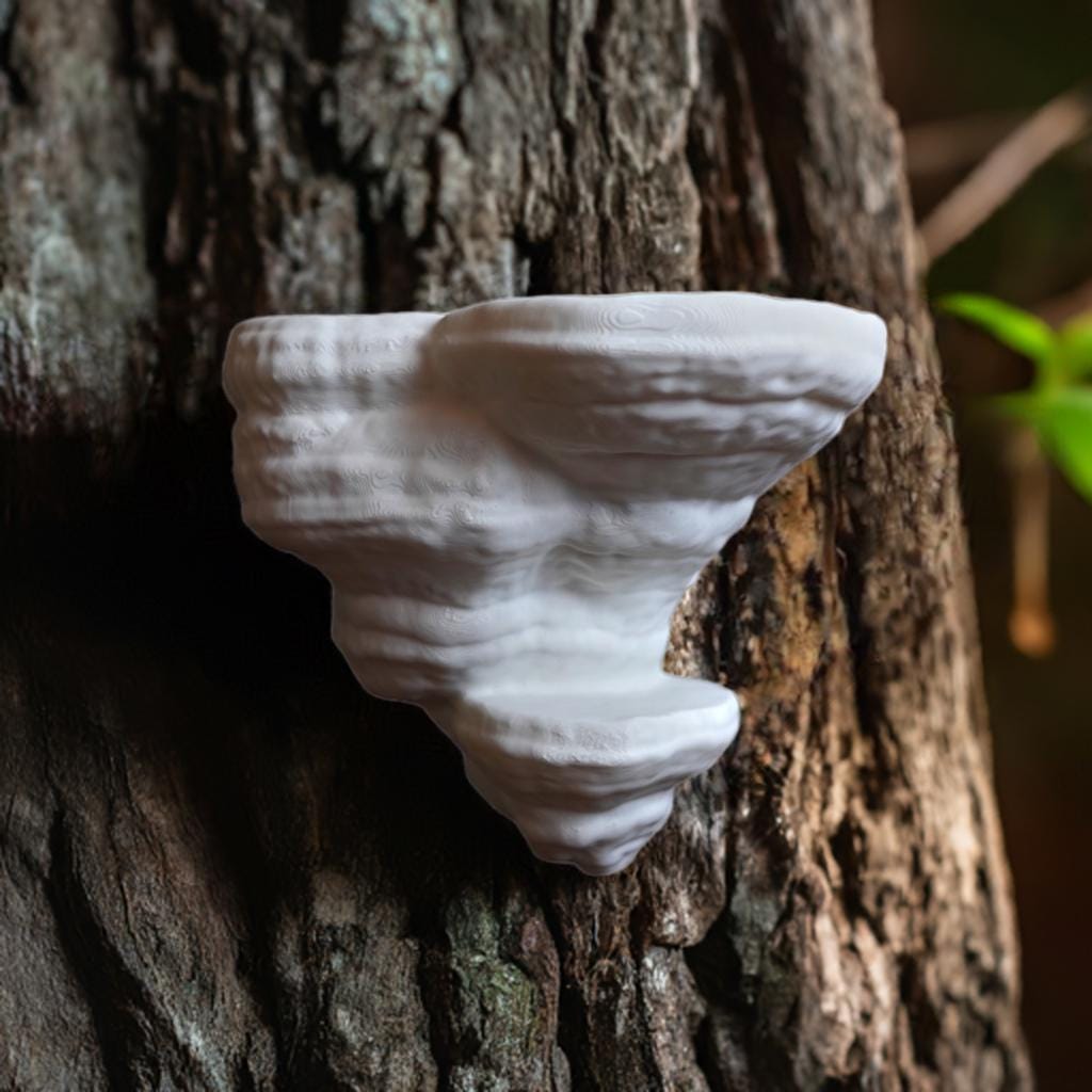 Fomes Fomentarius Mushroom Shelf | Tinder Fungus Floating Display | Cottagecore Bracket Fungi Wall Decor | Naturalist Home Organization - BatCountryCraftsUSA