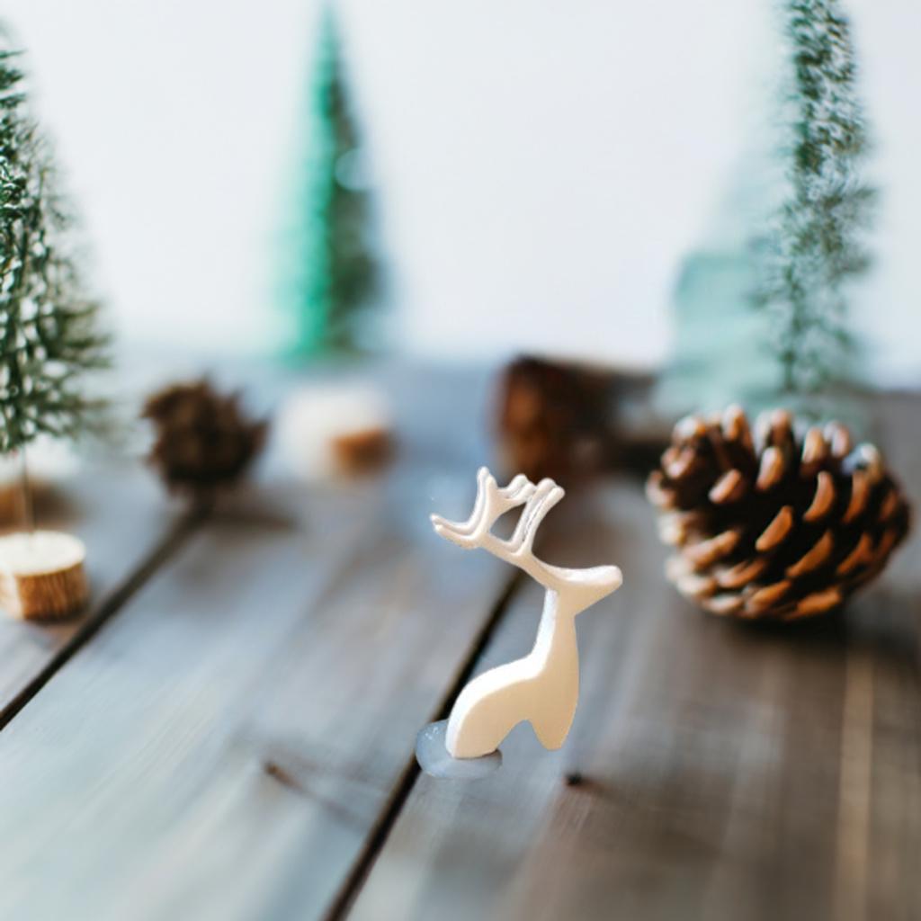 Christmas Deer - Sculpture Holiday Reindeer Display - Winter Animal Decor Festive Table Accent - Woodland Deer Art Magical Home Gift - BatCountryCraftsUSA