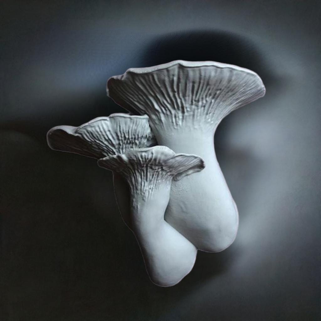 Mushroom Wall Shelf - Pleurotus Eryngii | Nature Inspired Floating Shelf | Unique Decorative Display | Cottagecore Decor | Mushroom Decor - BatCountryCraftsUSA