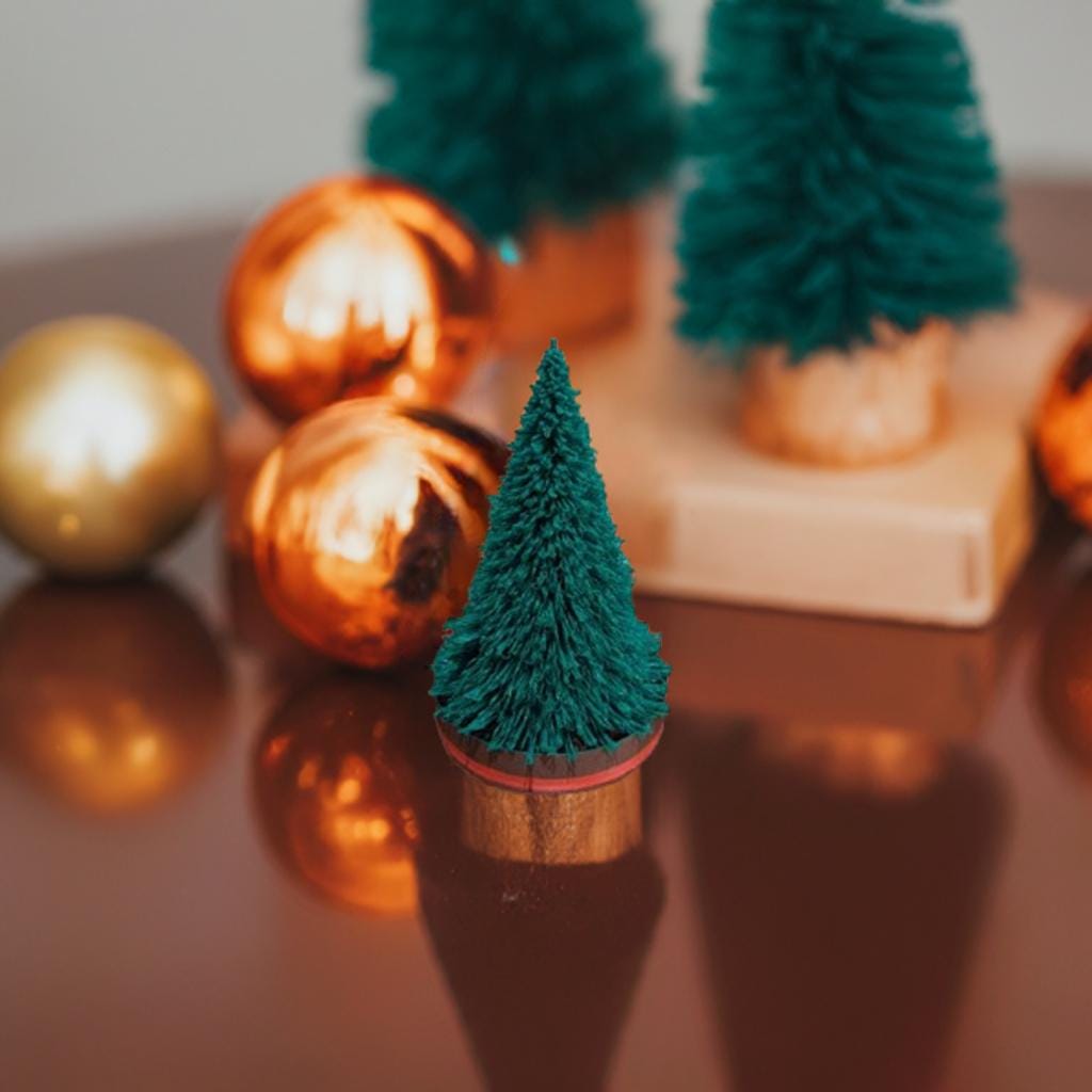 Modern Christmas Tree Decoration Holiday Home Accent Contemporary Winter Decor Minimalist Festive Art Nordic Style Display - BatCountryCraftsUSA
