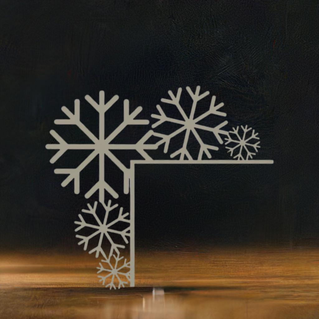Snowflake Door Corner - Winter Door Frame - Accent Holiday Corner Decoration - Festive Edge Decor Christmas Door Art - Frost Design - BatCountryCraftsUSA