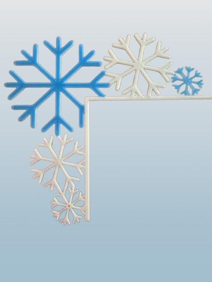 Snowflake Door Corner - Winter Door Frame - Accent Holiday Corner Decoration - Festive Edge Decor Christmas Door Art - Frost Design - BatCountryCraftsUSA