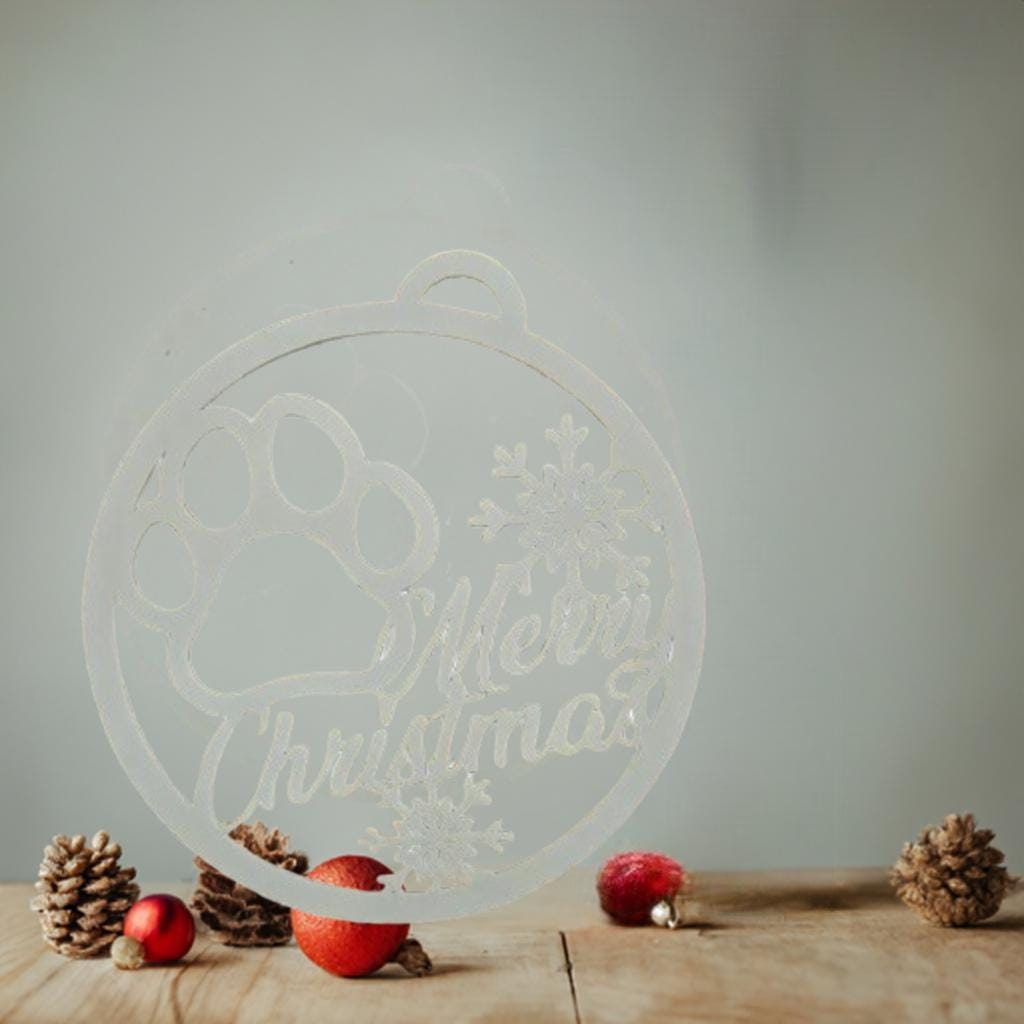 Dog Paw Christmas Ornament - Holiday Pet Memory Bauble - Merry Christmas Pet Gift - Festive Paw Decoration - Dog Lover - Tree Decor - BatCountryCraftsUSA