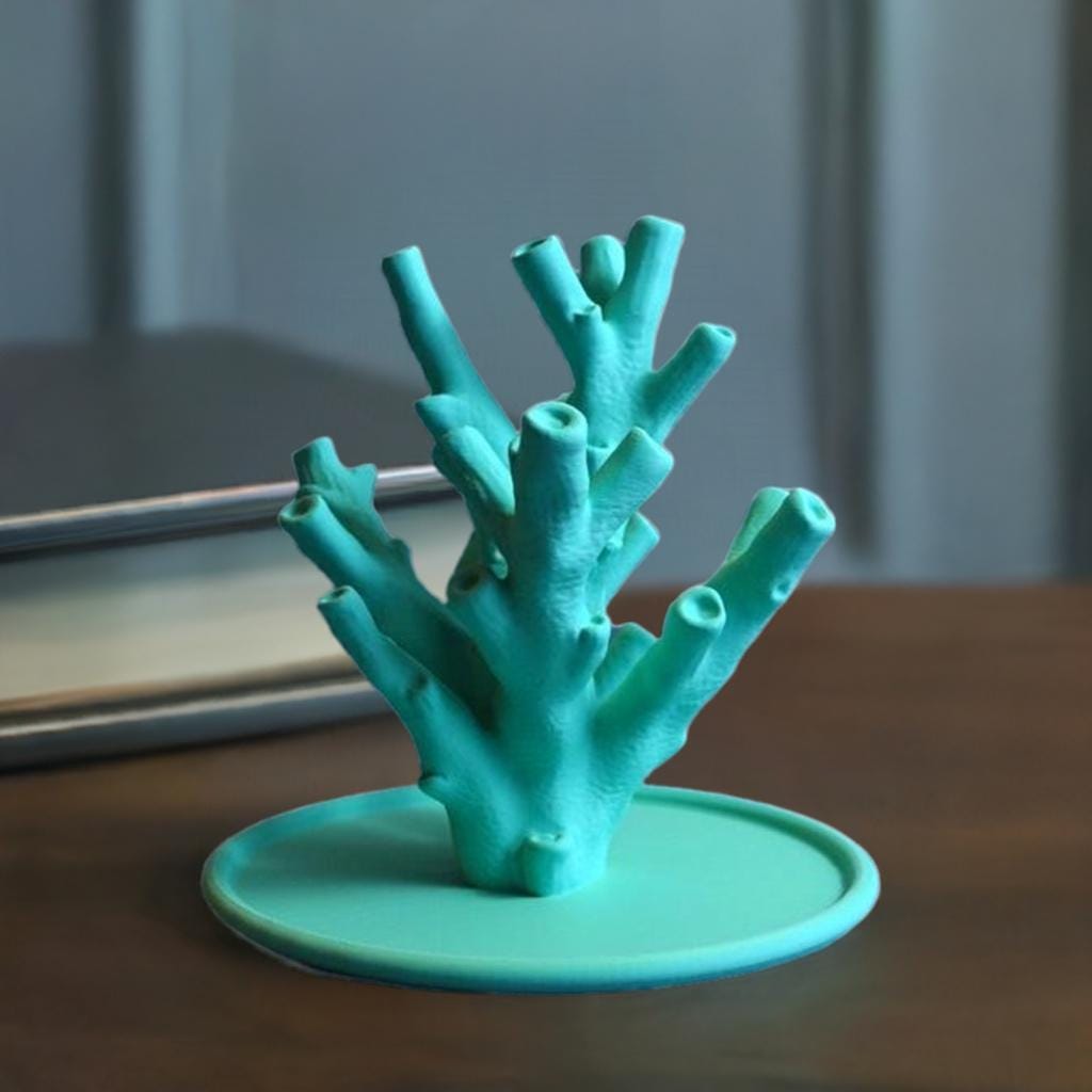 Coral Jewelry Stand | Ring Holder Display | Ocean Theme Decor | Sea Art Storage | Necklace Tree | Beach Gift Box - BatCountryCraftsUSA