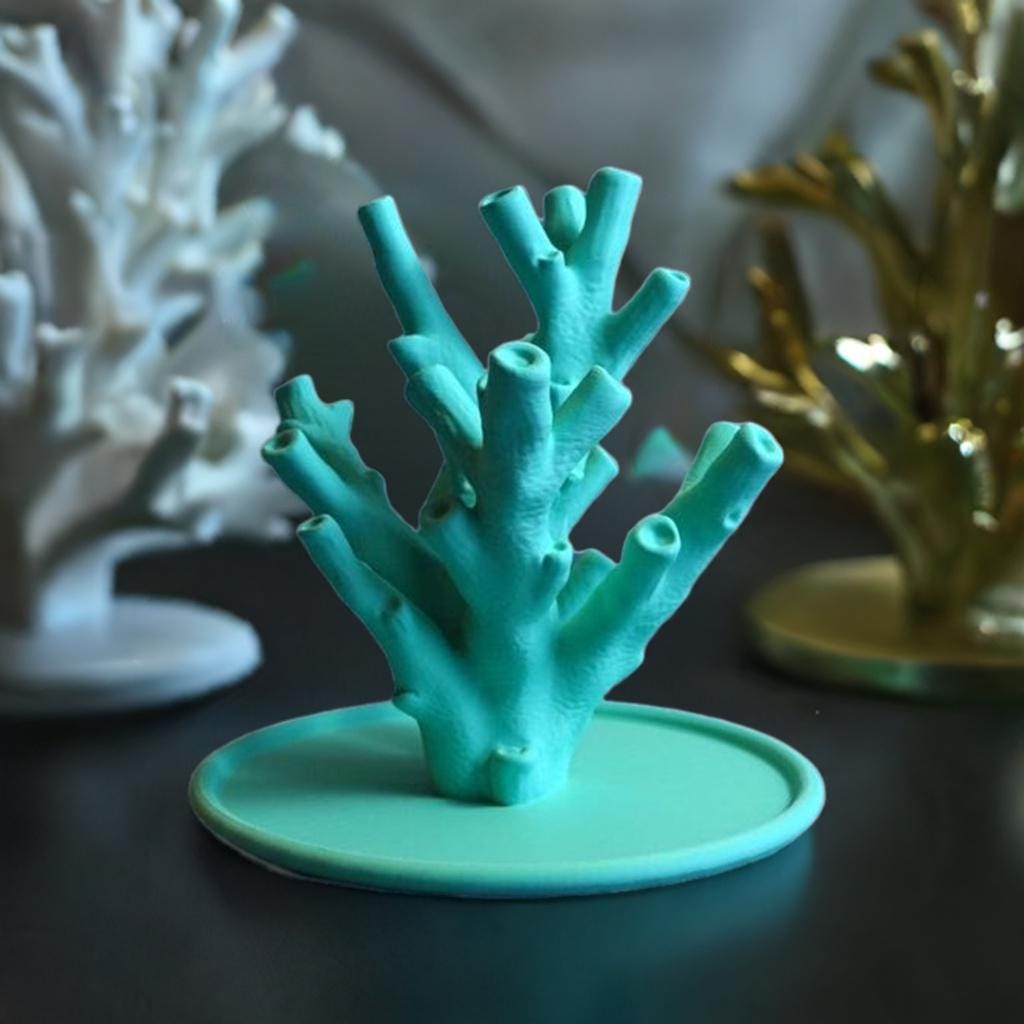 Coral Jewelry Stand | Ring Holder Display | Ocean Theme Decor | Sea Art Storage | Necklace Tree | Beach Gift Box - BatCountryCraftsUSA