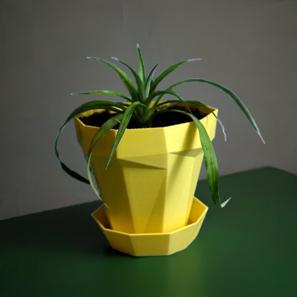 Glitch Planter | Modern Plant Pot | Tech Decor | Geek Garden Gift | Cyber Home Art | Unique Plant Stand - BatCountryCraftsUSA