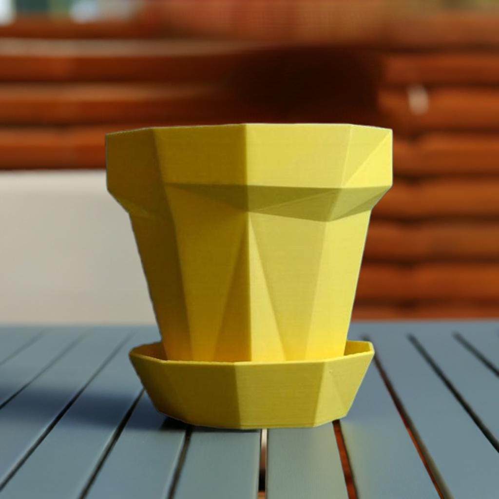 Glitch Planter | Modern Plant Pot | Tech Decor | Geek Garden Gift | Cyber Home Art | Unique Plant Stand - BatCountryCraftsUSA