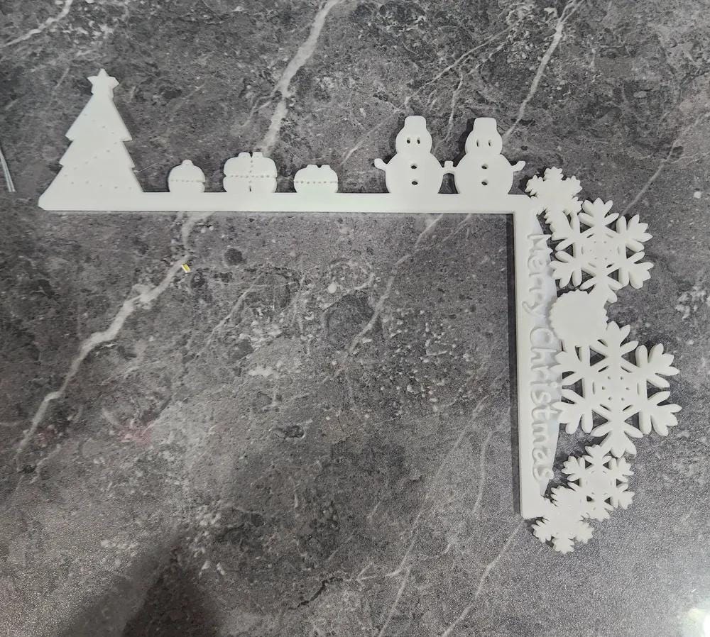 Christmas Door Corner | Holiday Door Frame Accent | Festive Corner Wrap Decor | Winter Door Edge Decoration | Easy Install Corner Piece - BatCountryCraftsUSA
